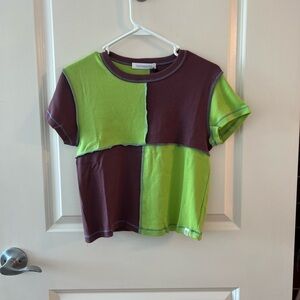 Daydreamer Patch Shrunken Tee Cropped T- Shirt NWT